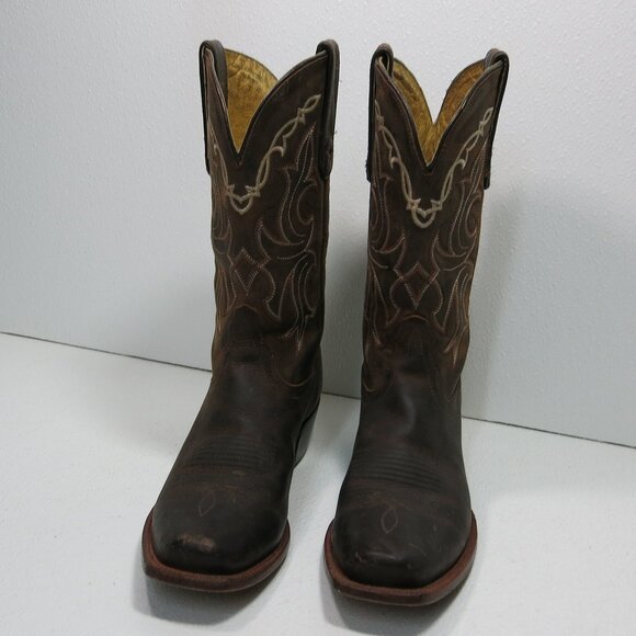 Tony Lama USA Oil Tanned Leather Women's Kicker Cowboy Western Boots Shoes 7 B - Picture 5 of 7